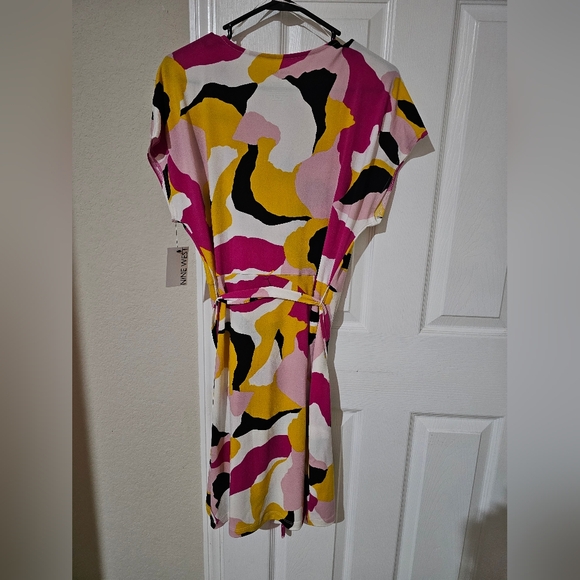 NWT Nine West White Wrap Dress Knee-Length - Picture 5 of 5